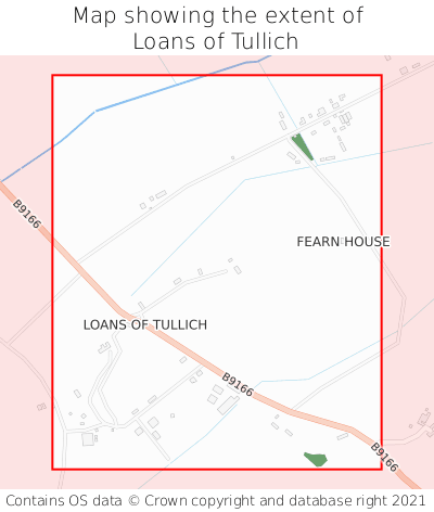Map showing extent of Loans of Tullich as bounding box