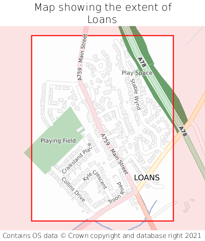 Map showing extent of Loans as bounding box