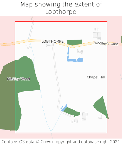 Map showing extent of Lobthorpe as bounding box