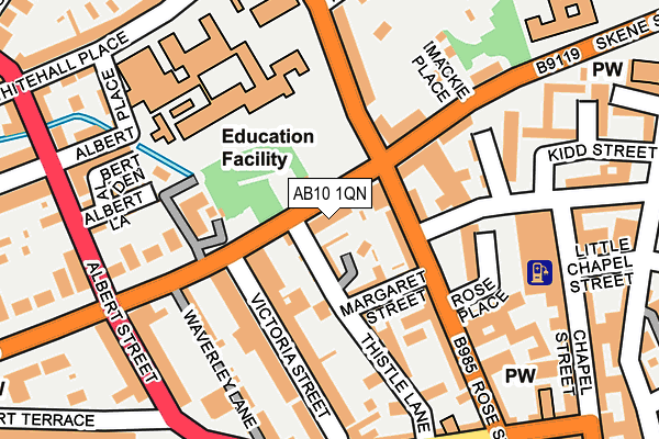 AB10 1QN map - OS OpenMap – Local (Ordnance Survey) AB10 1QN map - OS OpenMap – Local (Ordnance Survey)