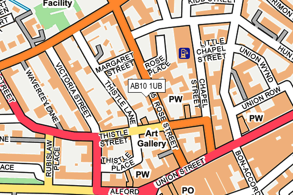 AB10 1UB map - OS OpenMap – Local (Ordnance Survey) AB10 1UB map - OS OpenMap – Local (Ordnance Survey)