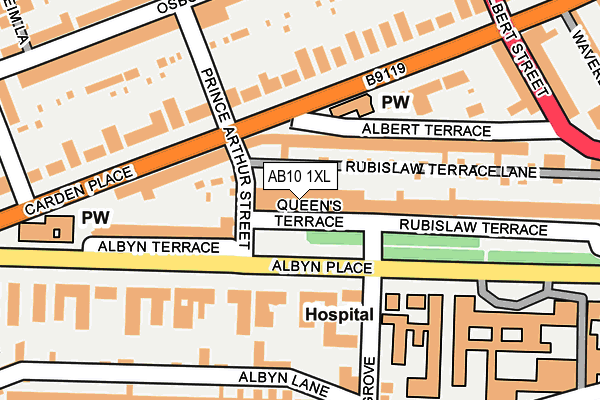 AB10 1XL map - OS OpenMap – Local (Ordnance Survey) AB10 1XL map - OS OpenMap – Local (Ordnance Survey)