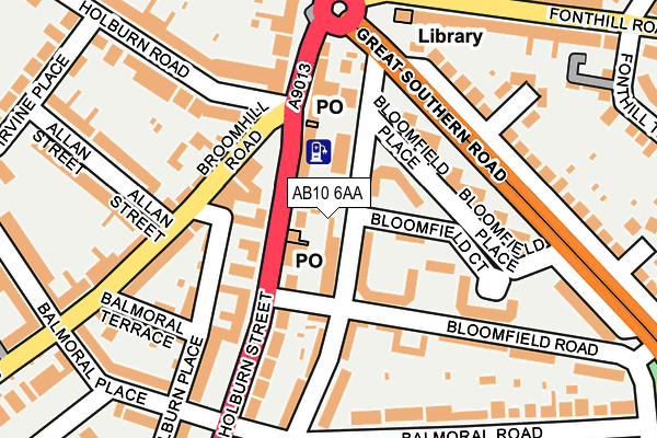 AB10 6AA map - OS OpenMap – Local (Ordnance Survey) AB10 6AA map - OS OpenMap – Local (Ordnance Survey)