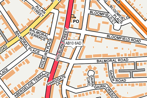 AB10 6AD map - OS OpenMap – Local (Ordnance Survey) AB10 6AD map - OS OpenMap – Local (Ordnance Survey)