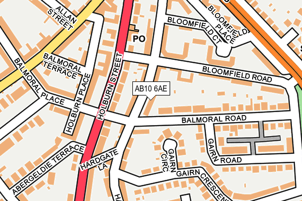 AB10 6AE map - OS OpenMap – Local (Ordnance Survey) AB10 6AE map - OS OpenMap – Local (Ordnance Survey)