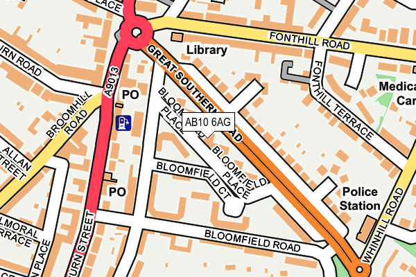 AB10 6AG map - OS OpenMap – Local (Ordnance Survey) AB10 6AG map - OS OpenMap – Local (Ordnance Survey)