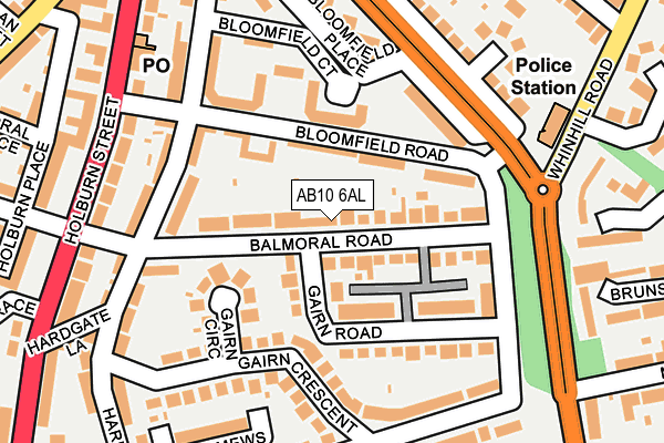 AB10 6AL map - OS OpenMap – Local (Ordnance Survey) AB10 6AL map - OS OpenMap – Local (Ordnance Survey)