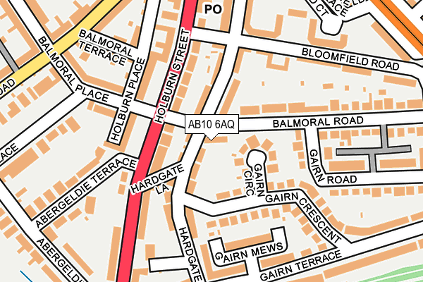 AB10 6AQ map - OS OpenMap – Local (Ordnance Survey) AB10 6AQ map - OS OpenMap – Local (Ordnance Survey)
