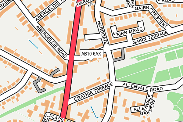 AB10 6AX map - OS OpenMap – Local (Ordnance Survey) AB10 6AX map - OS OpenMap – Local (Ordnance Survey)