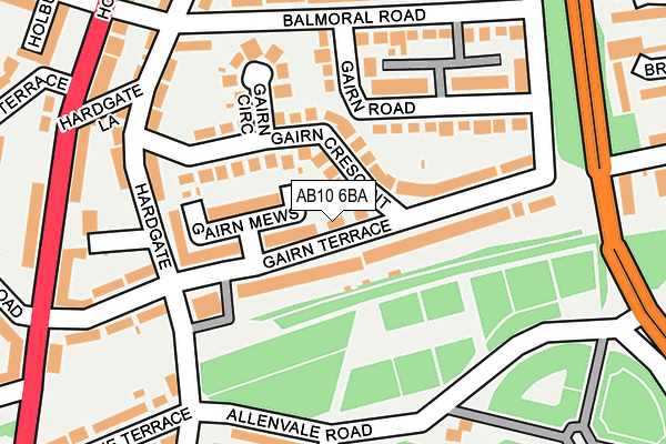 AB10 6BA map - OS OpenMap – Local (Ordnance Survey) AB10 6BA map - OS OpenMap – Local (Ordnance Survey)