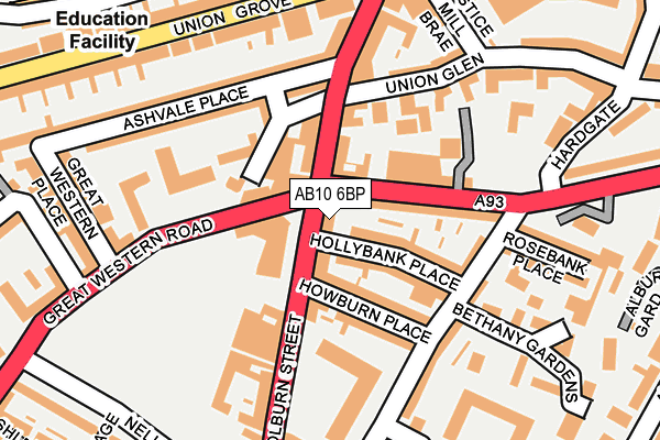 AB10 6BP map - OS OpenMap – Local (Ordnance Survey)