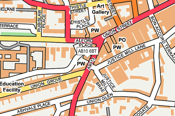 AB10 6BT map - OS OpenMap – Local (Ordnance Survey) AB10 6BT map - OS OpenMap – Local (Ordnance Survey)