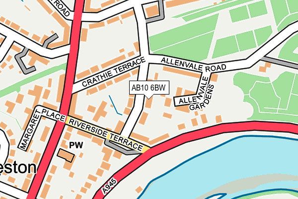 AB10 6BW map - OS OpenMap – Local (Ordnance Survey) AB10 6BW map - OS OpenMap – Local (Ordnance Survey)
