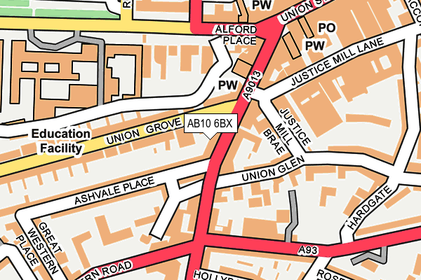 AB10 6BX map - OS OpenMap – Local (Ordnance Survey) AB10 6BX map - OS OpenMap – Local (Ordnance Survey)