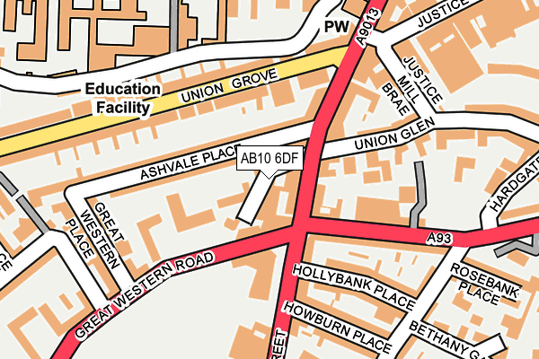 AB10 6DF map - OS OpenMap – Local (Ordnance Survey) AB10 6DF map - OS OpenMap – Local (Ordnance Survey)