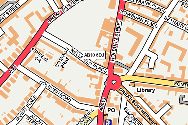 AB10 6DJ map - OS OpenMap – Local (Ordnance Survey) AB10 6DJ map - OS OpenMap – Local (Ordnance Survey)