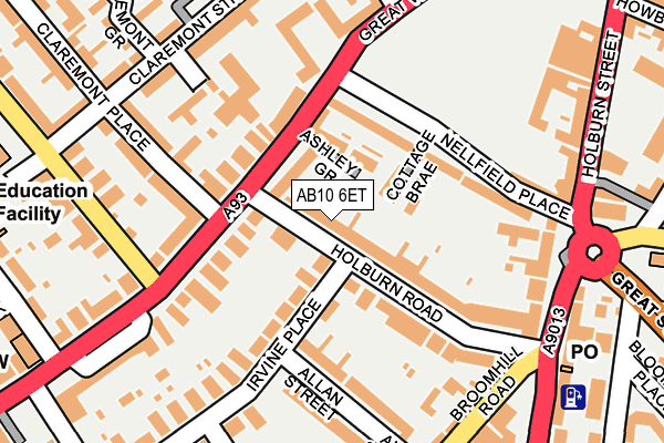 AB10 6ET map - OS OpenMap – Local (Ordnance Survey) AB10 6ET map - OS OpenMap – Local (Ordnance Survey)