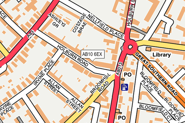 AB10 6EX map - OS OpenMap – Local (Ordnance Survey) AB10 6EX map - OS OpenMap – Local (Ordnance Survey)
