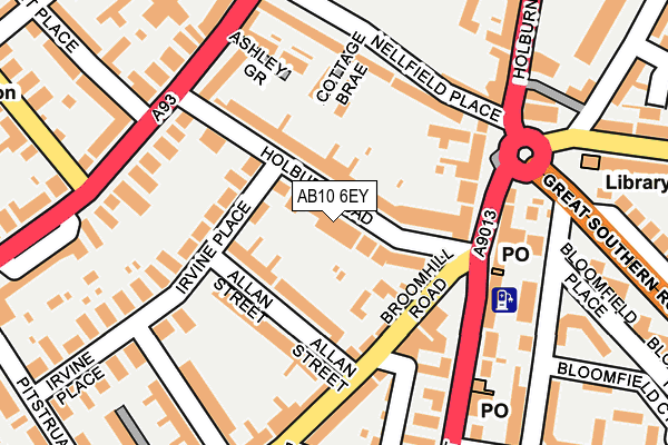 AB10 6EY map - OS OpenMap – Local (Ordnance Survey) AB10 6EY map - OS OpenMap – Local (Ordnance Survey)
