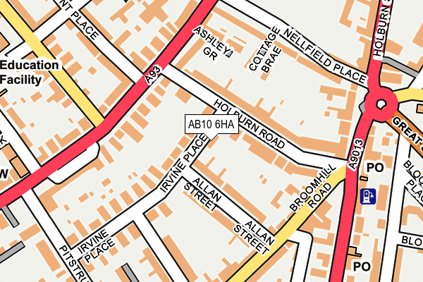 AB10 6HA map - OS OpenMap – Local (Ordnance Survey) AB10 6HA map - OS OpenMap – Local (Ordnance Survey)