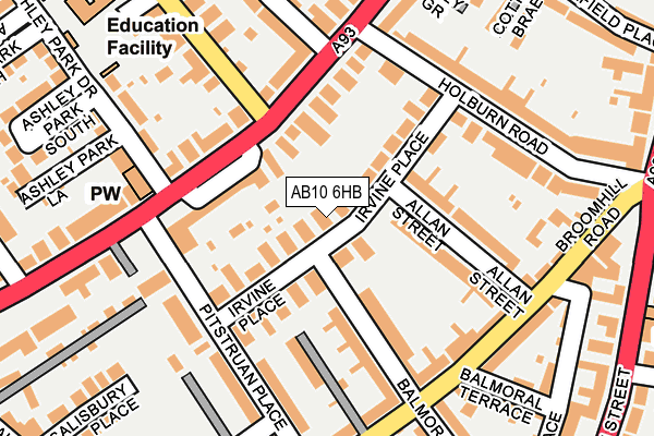 AB10 6HB map - OS OpenMap – Local (Ordnance Survey) AB10 6HB map - OS OpenMap – Local (Ordnance Survey)