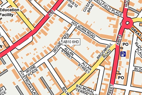 AB10 6HD map - OS OpenMap – Local (Ordnance Survey) AB10 6HD map - OS OpenMap – Local (Ordnance Survey)