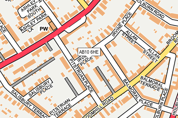 AB10 6HE map - OS OpenMap – Local (Ordnance Survey) AB10 6HE map - OS OpenMap – Local (Ordnance Survey)