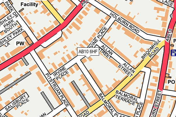 AB10 6HF map - OS OpenMap – Local (Ordnance Survey) AB10 6HF map - OS OpenMap – Local (Ordnance Survey)