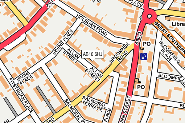 AB10 6HJ map - OS OpenMap – Local (Ordnance Survey) AB10 6HJ map - OS OpenMap – Local (Ordnance Survey)