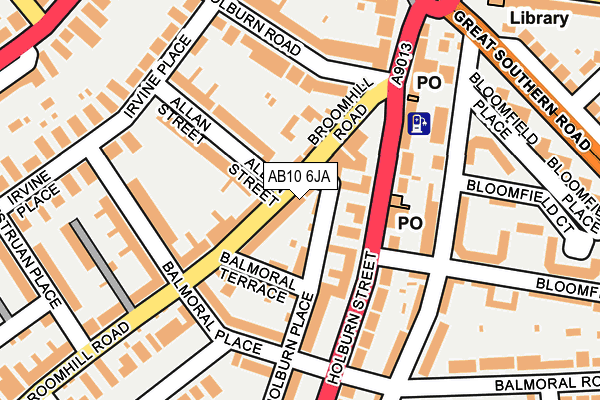 AB10 6JA map - OS OpenMap – Local (Ordnance Survey) AB10 6JA map - OS OpenMap – Local (Ordnance Survey)