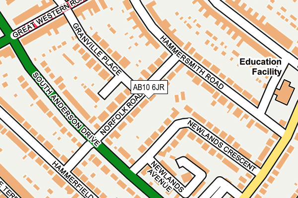AB10 6JR map - OS OpenMap – Local (Ordnance Survey) AB10 6JR map - OS OpenMap – Local (Ordnance Survey)
