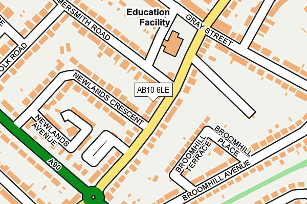 AB10 6LE map - OS OpenMap – Local (Ordnance Survey) AB10 6LE map - OS OpenMap – Local (Ordnance Survey)