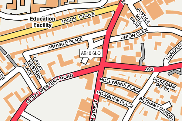 AB10 6LQ map - OS OpenMap – Local (Ordnance Survey) AB10 6LQ map - OS OpenMap – Local (Ordnance Survey)