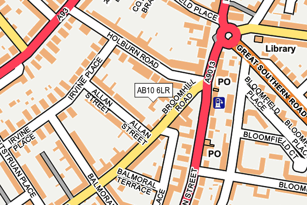 AB10 6LR map - OS OpenMap – Local (Ordnance Survey) AB10 6LR map - OS OpenMap – Local (Ordnance Survey)