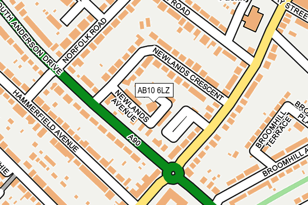 AB10 6LZ map - OS OpenMap – Local (Ordnance Survey) AB10 6LZ map - OS OpenMap – Local (Ordnance Survey)