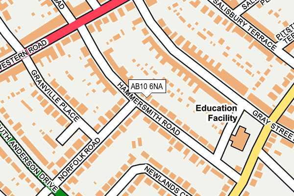 AB10 6NA map - OS OpenMap – Local (Ordnance Survey) AB10 6NA map - OS OpenMap – Local (Ordnance Survey)