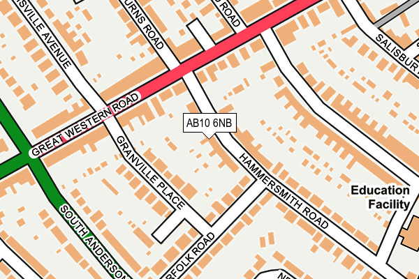 AB10 6NB map - OS OpenMap – Local (Ordnance Survey) AB10 6NB map - OS OpenMap – Local (Ordnance Survey)