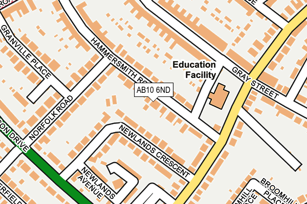 AB10 6ND map - OS OpenMap – Local (Ordnance Survey) AB10 6ND map - OS OpenMap – Local (Ordnance Survey)