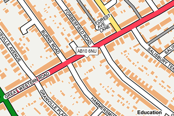 AB10 6NU map - OS OpenMap – Local (Ordnance Survey) AB10 6NU map - OS OpenMap – Local (Ordnance Survey)