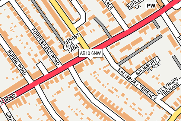 AB10 6NW map - OS OpenMap – Local (Ordnance Survey) AB10 6NW map - OS OpenMap – Local (Ordnance Survey)