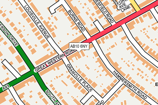AB10 6NY map - OS OpenMap – Local (Ordnance Survey) AB10 6NY map - OS OpenMap – Local (Ordnance Survey)