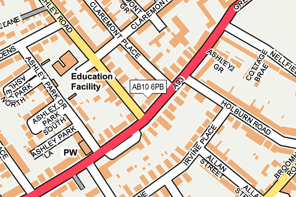 AB10 6PB map - OS OpenMap – Local (Ordnance Survey) AB10 6PB map - OS OpenMap – Local (Ordnance Survey)