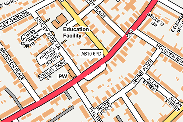 AB10 6PD map - OS OpenMap – Local (Ordnance Survey) AB10 6PD map - OS OpenMap – Local (Ordnance Survey)