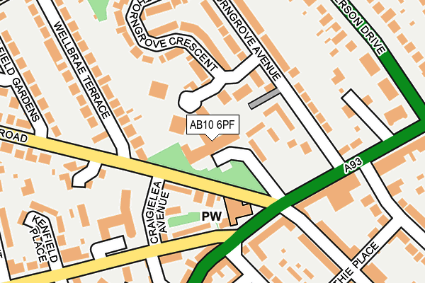 AB10 6PF map - OS OpenMap – Local (Ordnance Survey) AB10 6PF map - OS OpenMap – Local (Ordnance Survey)