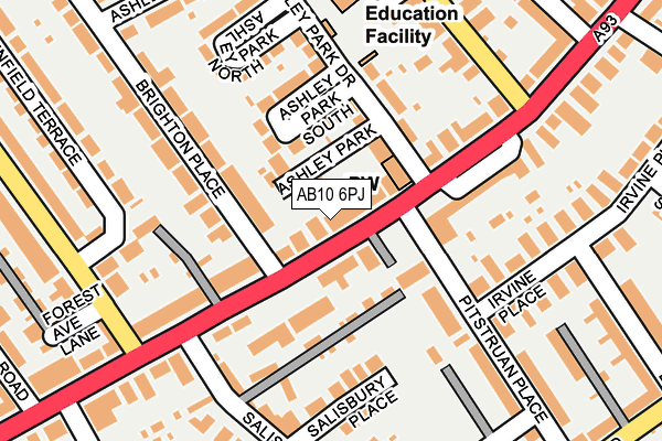AB10 6PJ map - OS OpenMap – Local (Ordnance Survey) AB10 6PJ map - OS OpenMap – Local (Ordnance Survey)