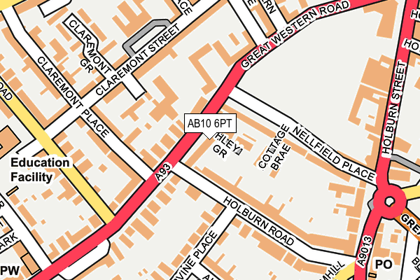 AB10 6PT map - OS OpenMap – Local (Ordnance Survey) AB10 6PT map - OS OpenMap – Local (Ordnance Survey)