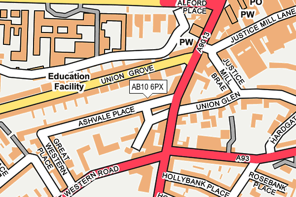 AB10 6PX map - OS OpenMap – Local (Ordnance Survey) AB10 6PX map - OS OpenMap – Local (Ordnance Survey)