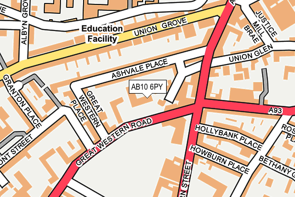 AB10 6PY map - OS OpenMap – Local (Ordnance Survey) AB10 6PY map - OS OpenMap – Local (Ordnance Survey)
