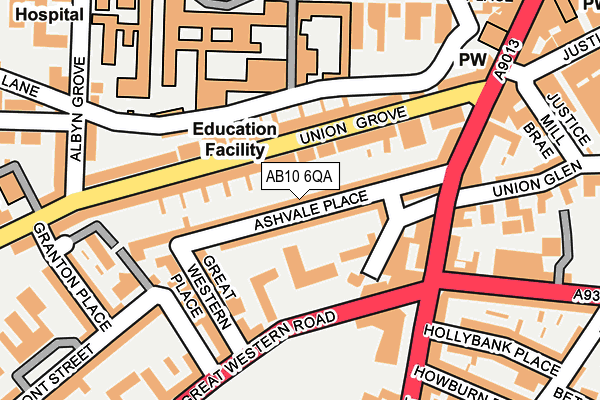 AB10 6QA map - OS OpenMap – Local (Ordnance Survey) AB10 6QA map - OS OpenMap – Local (Ordnance Survey)
