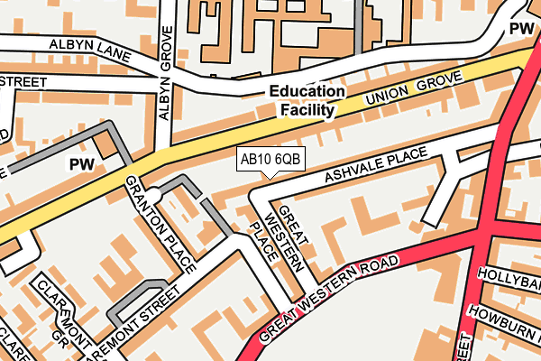 AB10 6QB map - OS OpenMap – Local (Ordnance Survey) AB10 6QB map - OS OpenMap – Local (Ordnance Survey)